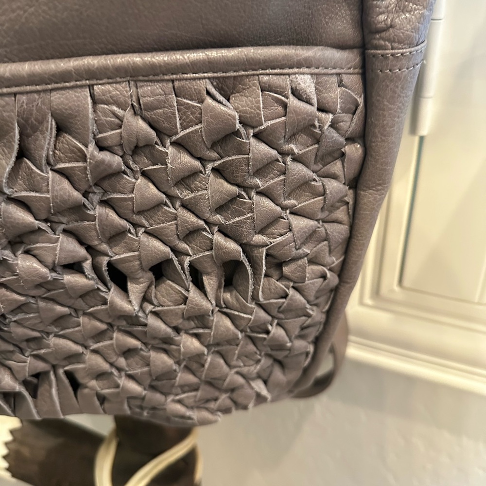 Elegant Gray Soft Leather Backpack. - Picture 2 of 11
